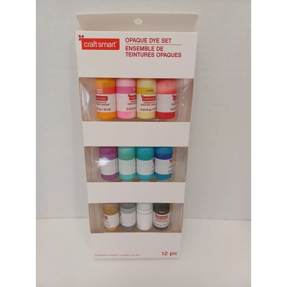 Craft‎ Smart 12 pc opaque dye set NEW 3.96 fl oz